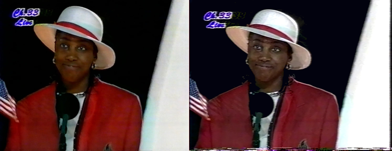 Comparison #1 of cheap usb composite capture and vhs-decode.